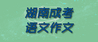 湖南成考語文作文
