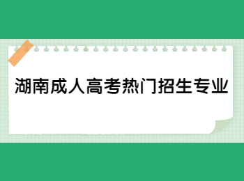 湖南成人高考熱門招生專業(yè)